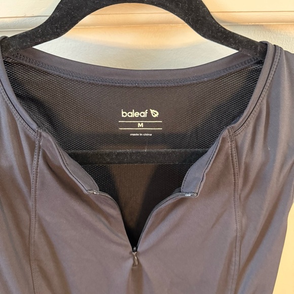 Baleaf Black Sleeveless Dress Pockets and Zip Up Neck Line Cut Out Back - Picture 2 of 5